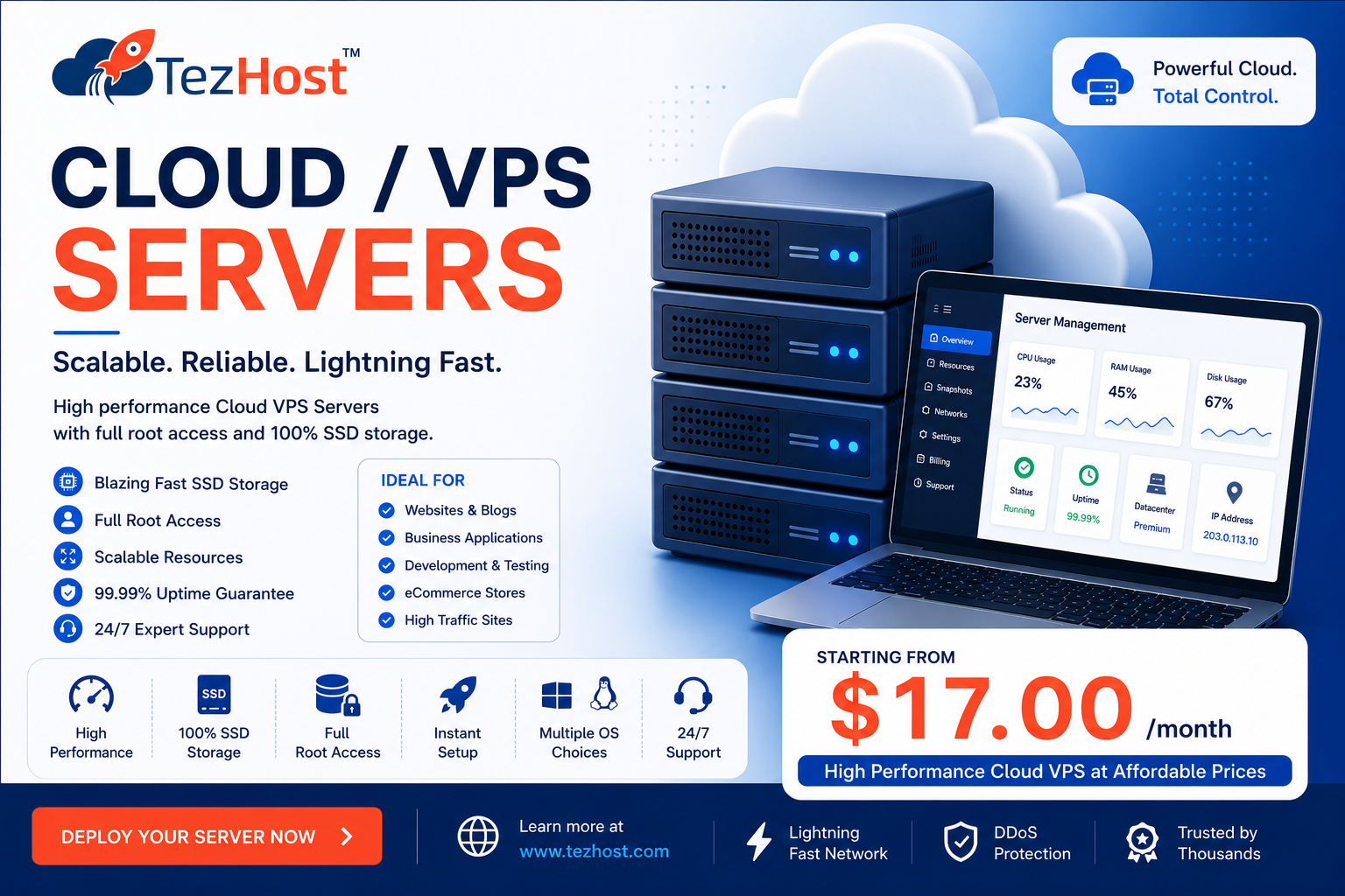 Tezhost cloud servers
