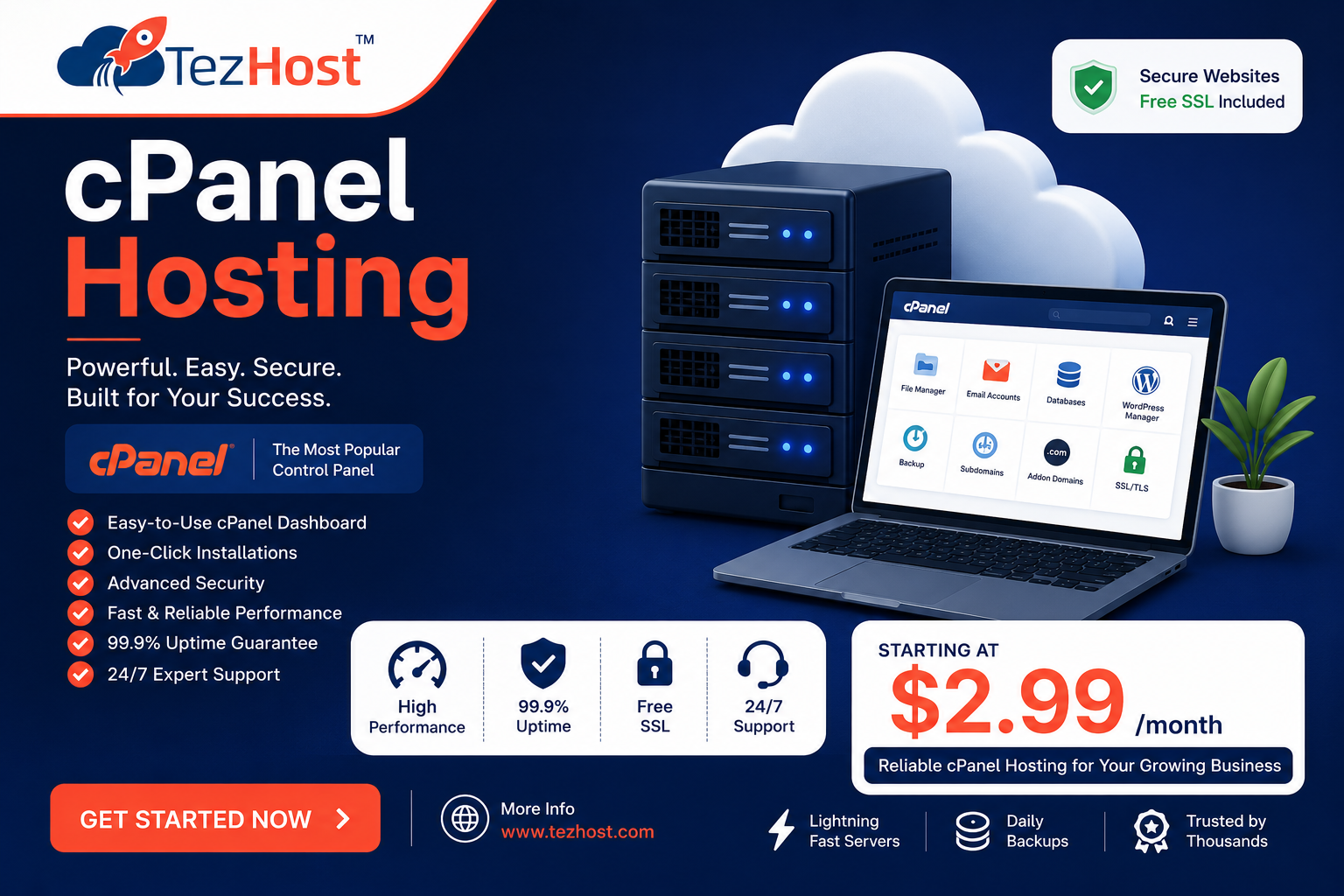 Tezhost cPanel hosting